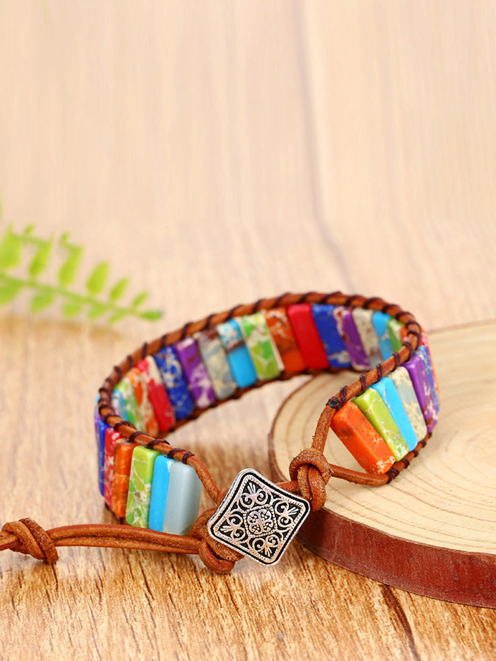 Náhrdelník z přírodního kamene 7 čakrových léčebných korálků