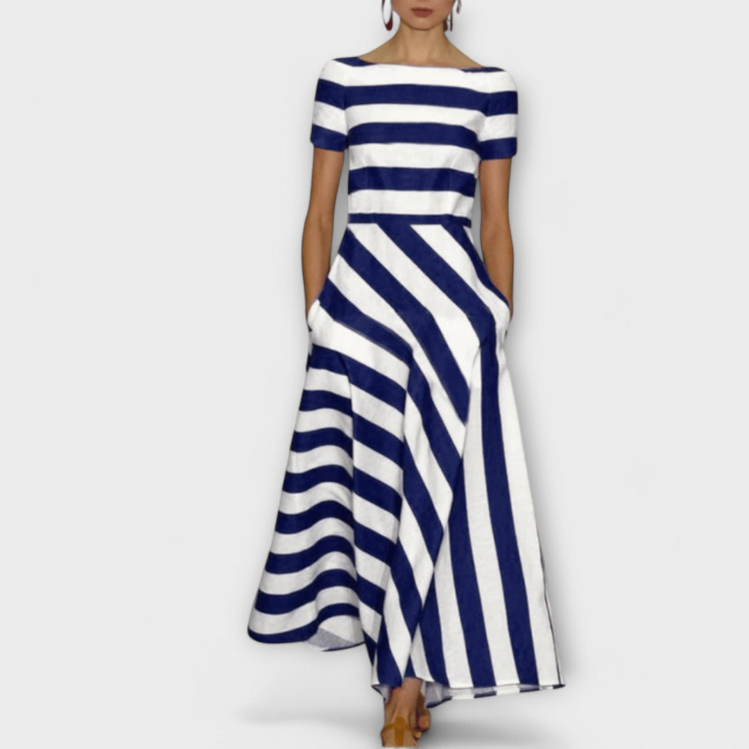 Janell - Pruhované Maxi šaty