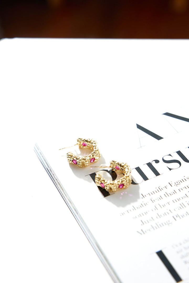 Náušnice Gorg Gems z pozlaceného 18k zlata