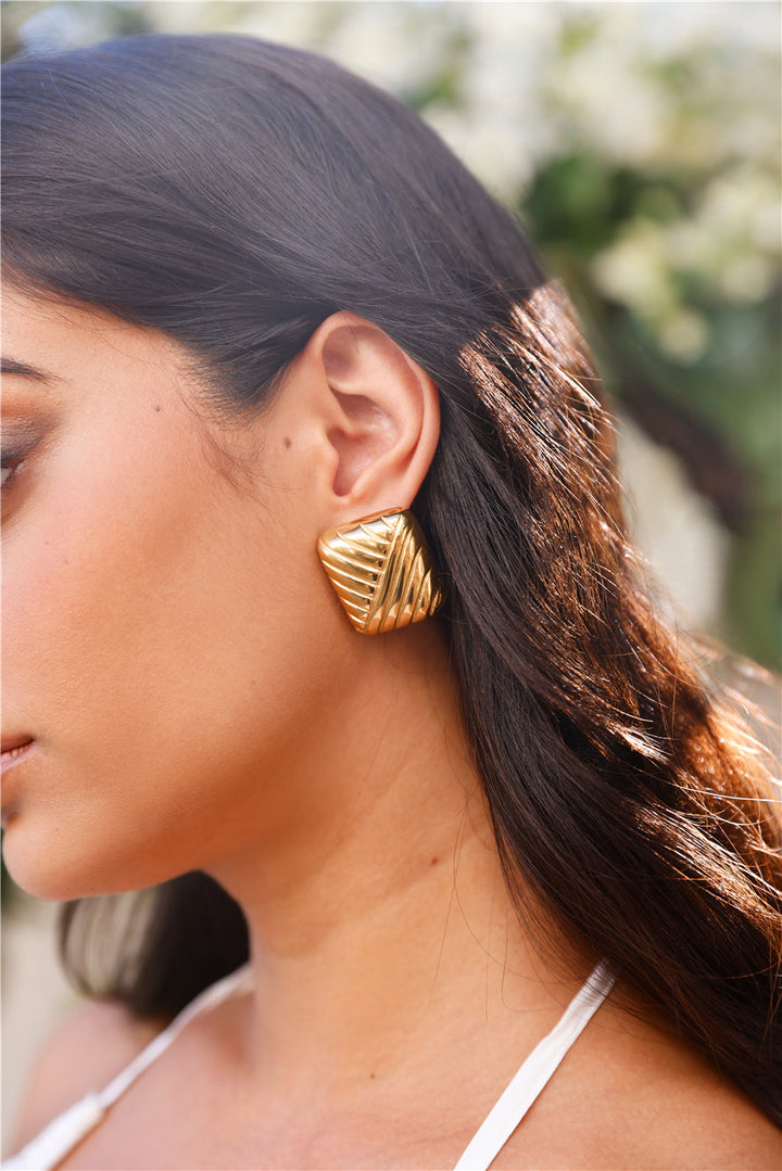 Náušnice s polštářky pokovené 18k zlatem