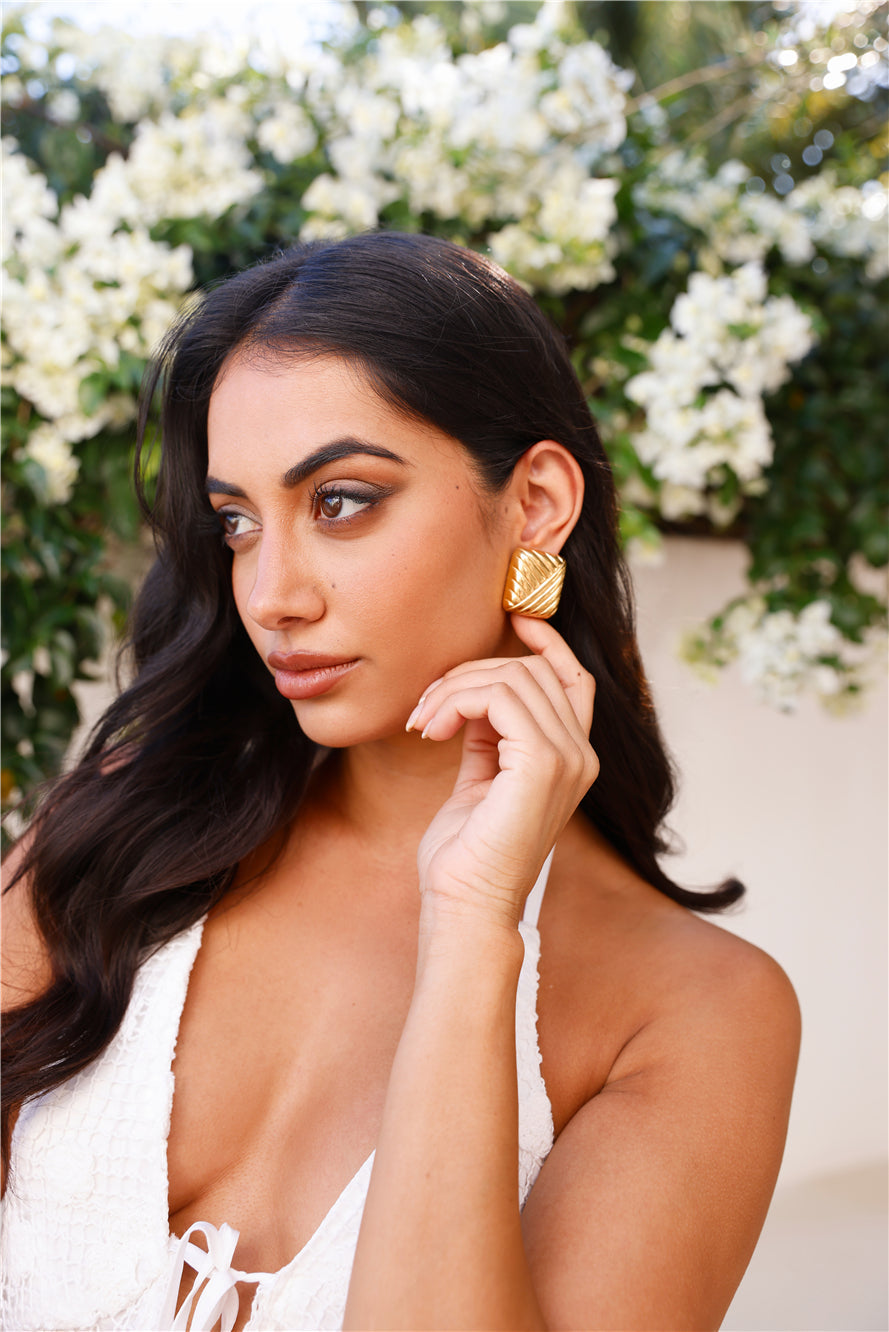 Náušnice s polštářky pokovené 18k zlatem