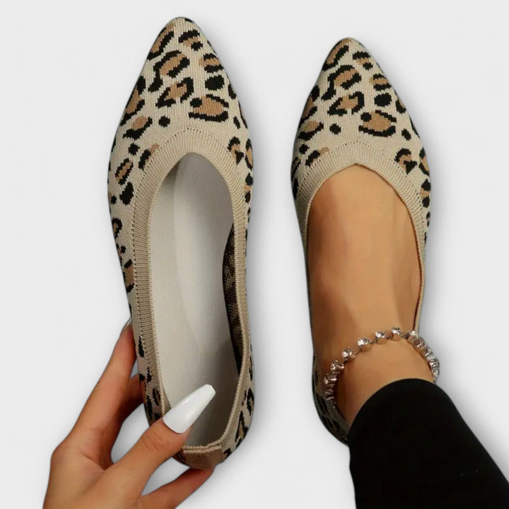 Špičaté flats s leopardím vzorem