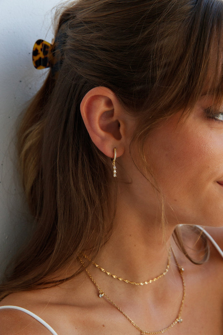 Náušnice Fall Into Me z pozlaceného 18K zlata