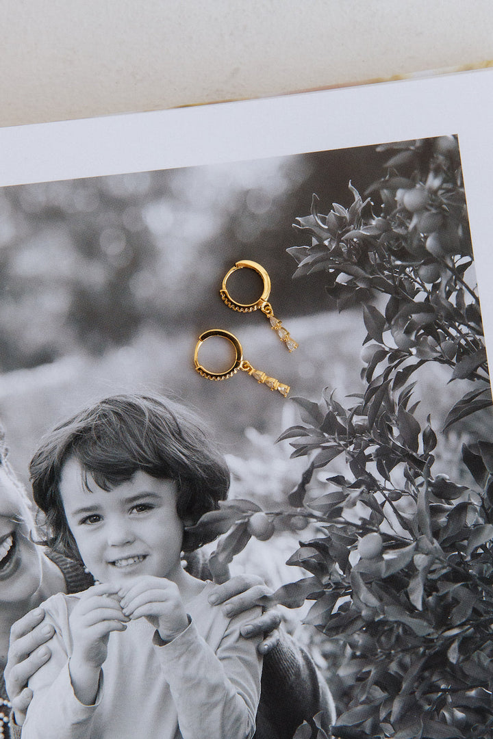 Náušnice Fall Into Me z pozlaceného 18K zlata