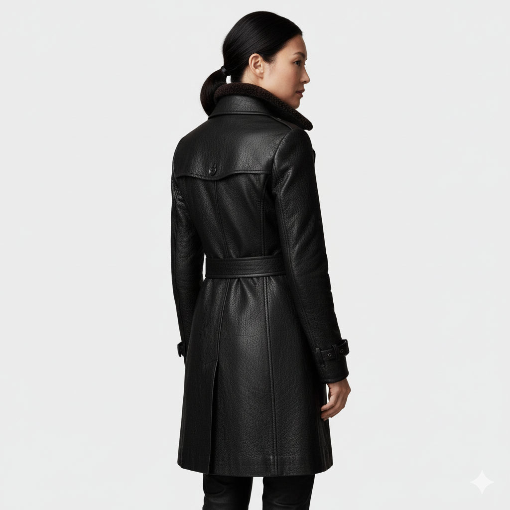 Klára - Elegantní kožený kabát