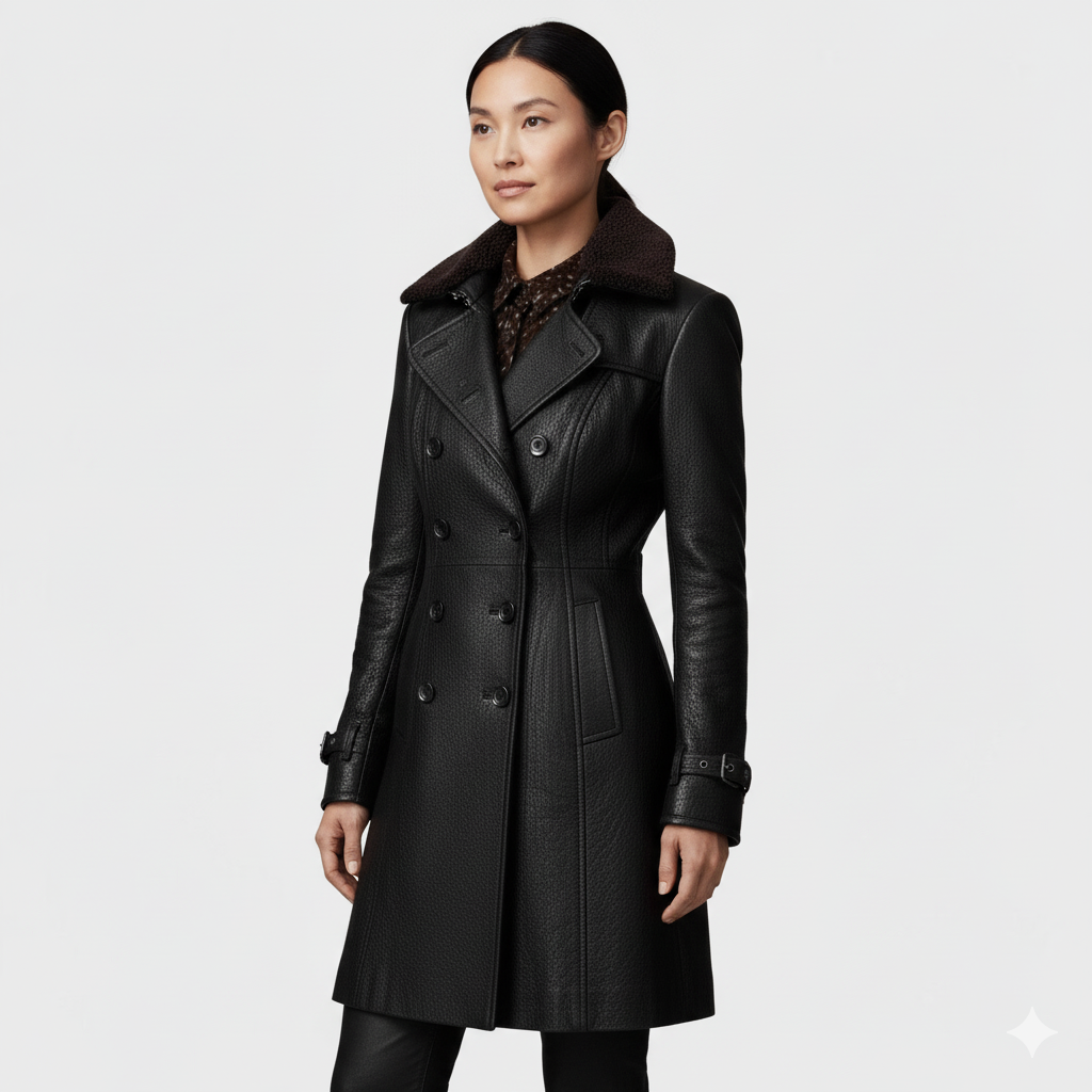 Klára - Elegantní kožený kabát