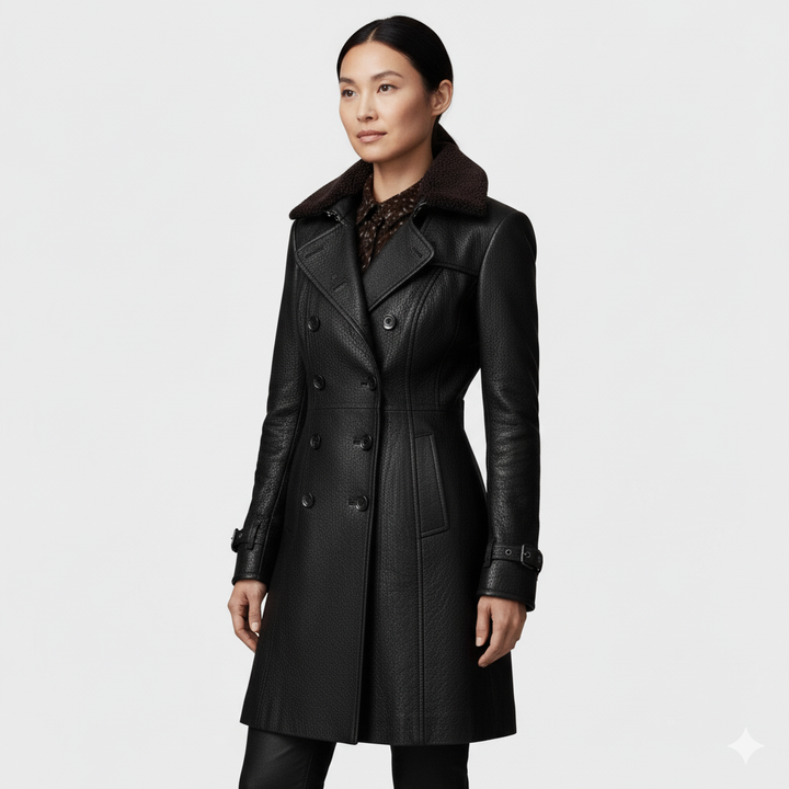 Klára - Elegantní kožený kabát
