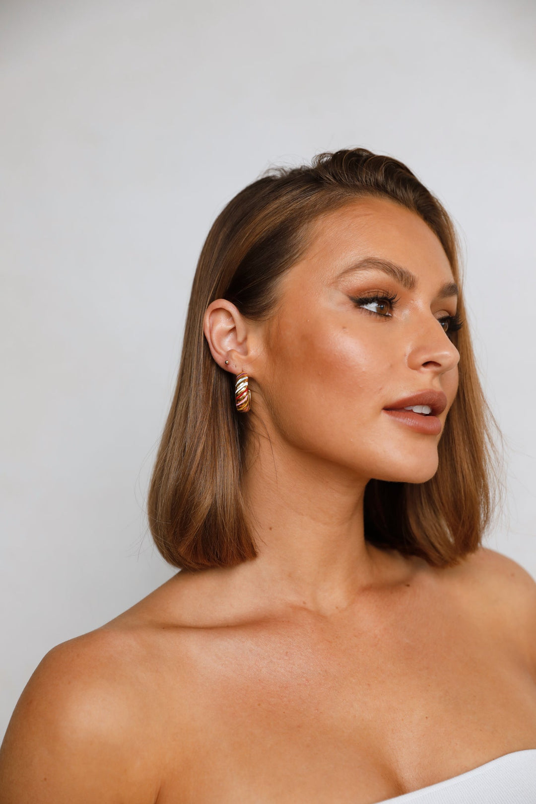 Náušnice s 18K zlatým pozlacením Liquorice Dreams