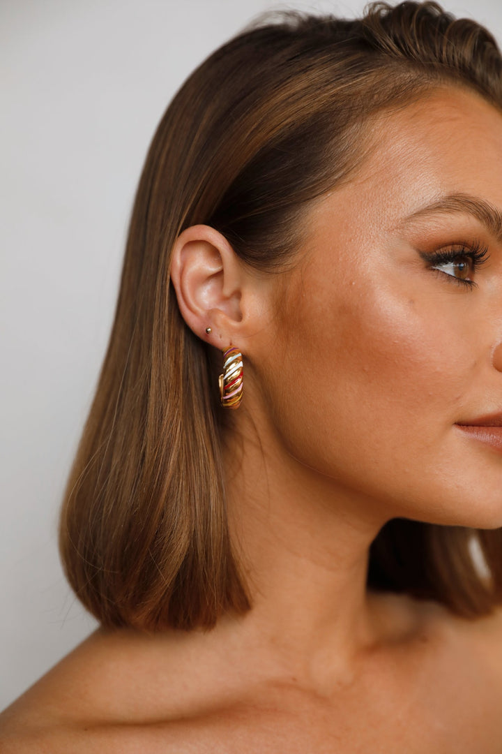 Náušnice s 18K zlatým pozlacením Liquorice Dreams