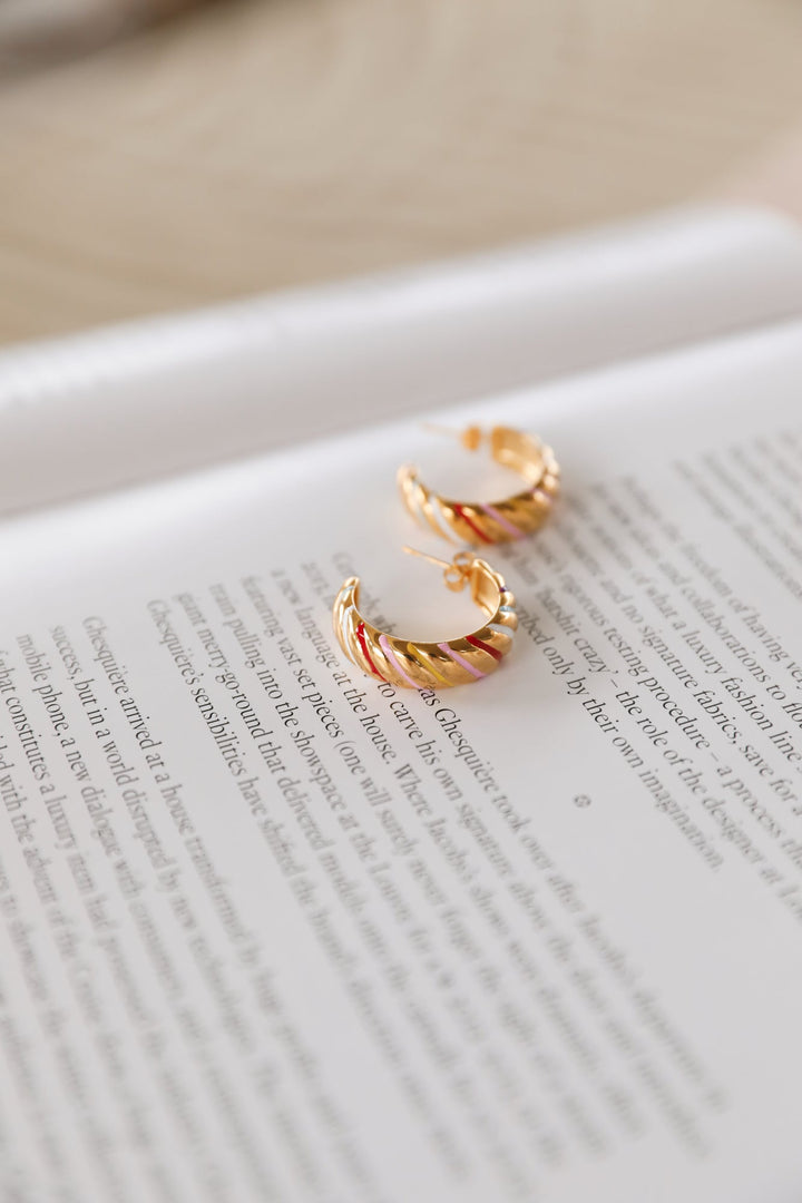 Náušnice s 18K zlatým pozlacením Liquorice Dreams