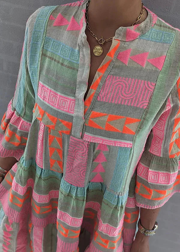 Ellie - Prodyšné Letní Šaty z Bavlny a Konopí