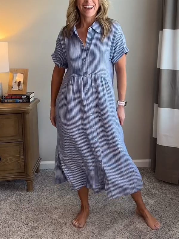 Noor – Maxišaty s klopami a proužky