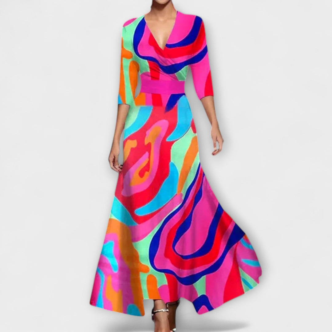 Alma - Elegantní design šatů s rukávy pro ženy