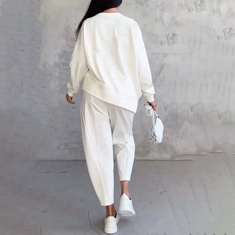 Ela – dvoudílná sada s kulatým výstřihem a dlouhým rukávem