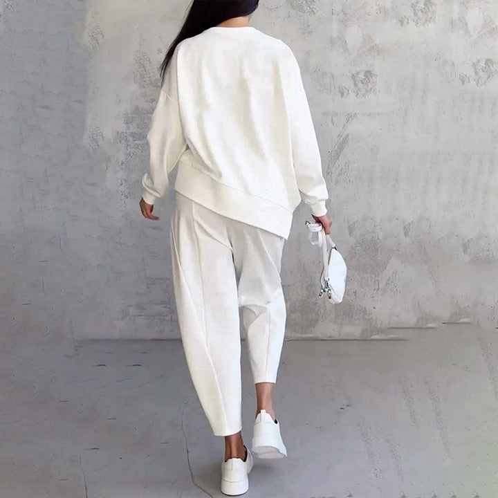 Ela – dvoudílná sada s kulatým výstřihem a dlouhým rukávem